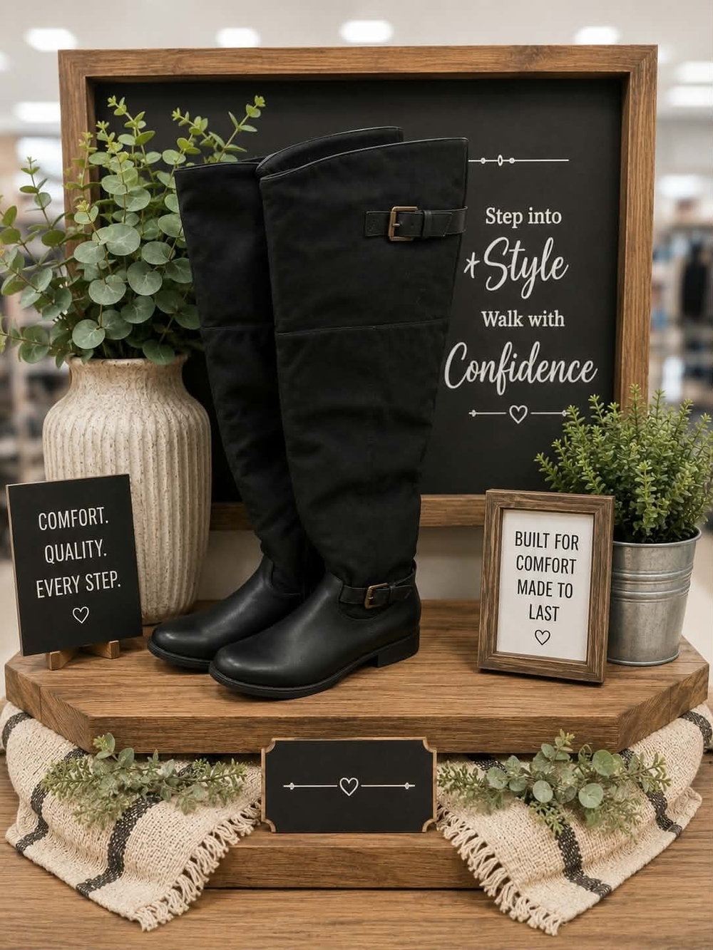 English style riding Buckle Boots